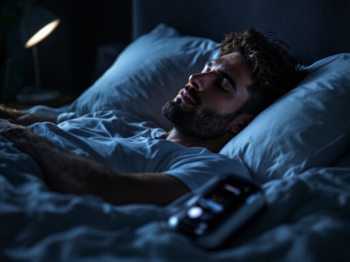 Sleep Optimization for Athletes Athlete following proper sleep hygiene routine with sleep tracking technology