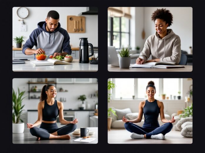 The Student Athlete's Guide to Balanced Living Student athlete demonstrating balanced lifestyle with study, training, and rest