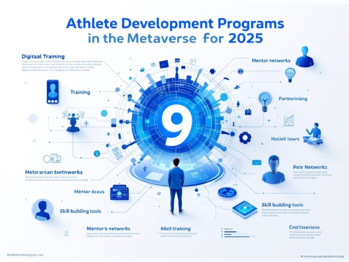 Athlete Development Programs in the Metaverse Athlete engaging in digital training and mentorship in the metaverse