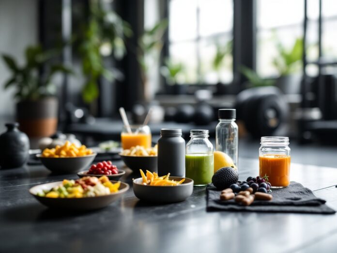 Nutrition Timing for Athletes Athlete preparing pre-workout nutrition with precise timing and portions